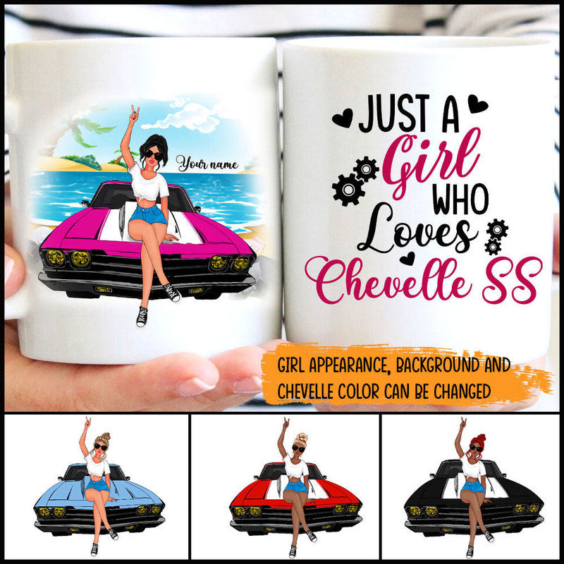 Personalized Jeep Mug Just A Girl Who Loves Chevelle CTM One Size 11oz size Custom - Printyourwear