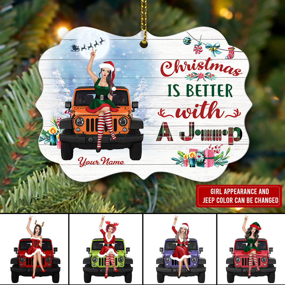 Personalized Jeep Christmas Ornaments Is Better With A Jeep CTM Ornament Custom - Printyourwear