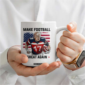 Make American Football Great Again Coffee Mug Funny Trump US Flag Vintage TS02 Print Your Wear
