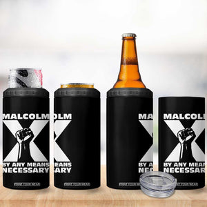 Malcolm X Power Fist 4 in 1 Can Cooler Tumbler Civil Rights Leader Pride Bold Statement TS02 Print Your Wear