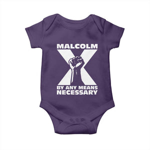 Malcolm X Power Fist Baby Onesie Civil Rights Leader Pride Bold Statement TS02 Purple Print Your Wear