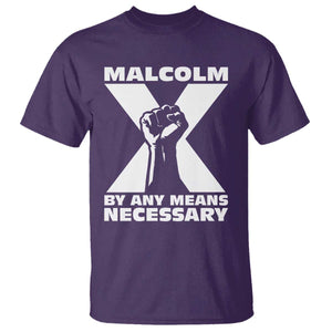 Malcolm X Power Fist T Shirt Civil Rights Leader Pride Bold Statement TS02 Purple Print Your Wear