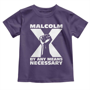 Malcolm X Power Fist Toddler T Shirt Civil Rights Leader Pride Bold Statement TS02 Purple Print Your Wear