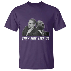 Malcolm X and MLK T Shirt They Not Like Us TS02 Purple Print Your Wear