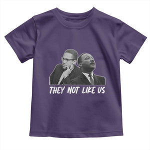 Malcolm X and MLK Toddler T Shirt They Not Like Us TS02 Purple Print Your Wear
