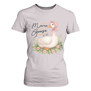 Mama Goose Est 2025 T Shirt For Women Retro New Mom Mothers Day TS02 Ice Gray Print Your Wear