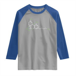 Marijuana Raglan Shirt Cannabis Weed Pot Molecule THC Stoner Gift TS10 Sport Gray Royal Print Your Wear