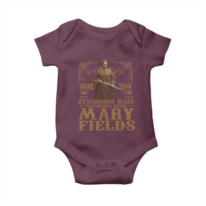 Mary Fields Baby Onesie Stagecoach Mary Trailblazing Legend Black Cowgirl Pioneer TS11 Maroon Print Your Wear
