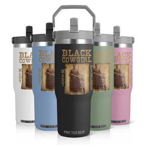 Mary Fields Flip Straw Tumbler Black Cowgirl Pioneer Western Legend Vintage TS02 Print Your Wear