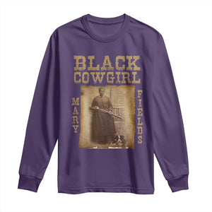 Mary Fields Long Sleeve Shirt Black Cowgirl Pioneer Western Legend Vintage TS02 Purple Print Your Wear