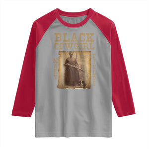 Mary Fields Raglan Shirt Black Cowgirl Pioneer Western Legend Vintage TS02 Sport Gray Red Print Your Wear