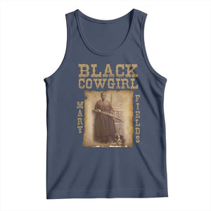 Mary Fields Tank Top Black Cowgirl Pioneer Western Legend Vintage TS02 Navy Print Your Wear
