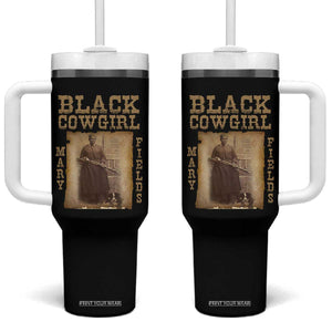 Mary Fields Tumbler With Handle Black Cowgirl Pioneer Western Legend Vintage TS02 One Size: 40 oz Black Print Your Wear