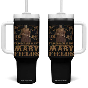 Mary Fields Tumbler With Handle Stagecoach Mary Trailblazing Legend Black Cowgirl Pioneer TS11 One Size: 40 oz Black Print Your Wear