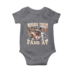 Melanin Cowgirls Baby Onesie Where Them Fans At Country Life Women Girls TS02 Charcoal Print Your Wear