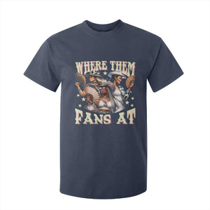 Melanin Cowgirls T Shirt For Kid Where Them Fans At Country Life Women Girls TS02 Navy Print Your Wear
