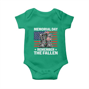 Memorial Day Remember The Fallen Baby Onesie Veteran Military Vintage USA Flag TS10 Irish Green Print Your Wear