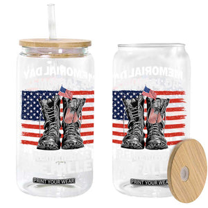 Memorial Day Remember The Fallen Glass Can Veteran Military Vintage USA Flag TS10 Black Print Your Wear