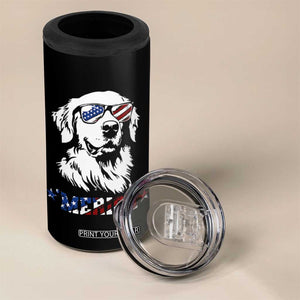 Merica Golden Retriever 4 in 1 Can Cooler Tumbler 4th of July Dog Patriotic Dog Mom TS10 Print Your Wear