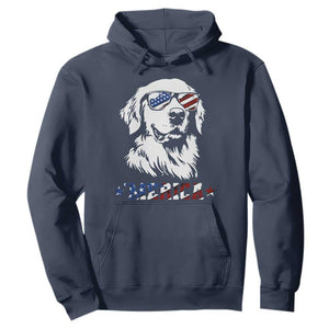 Merica Golden Retriever Hoodie 4th of July Dog Patriotic Dog Mom TS10 Navy Print Your Wear