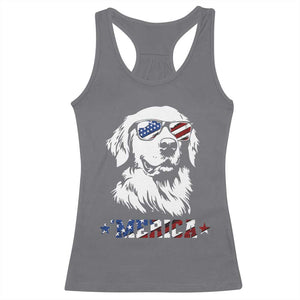 Merica Golden Retriever Racerback Tank Top 4th of July Dog Patriotic Dog Mom TS10 Charcoal Print Your Wear