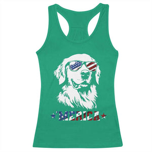 Merica Golden Retriever Racerback Tank Top 4th of July Dog Patriotic Dog Mom TS10 Irish Green Print Your Wear