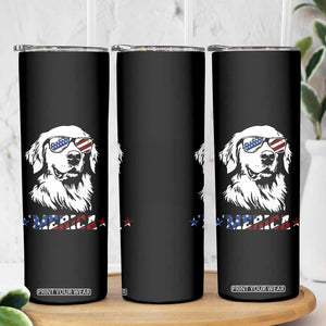 Merica Golden Retriever Skinny Tumbler 4th of July Dog Patriotic Dog Mom TS10 Print Your Wear