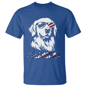 Merica Golden Retriever T Shirt 4th of July Dog Patriotic Dog Mom TS10 Royal Blue Print Your Wear