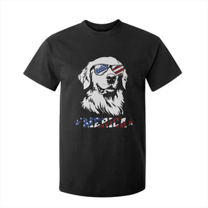 Merica Golden Retriever T Shirt For Kid 4th of July Dog Patriotic Dog Mom TS10 Black Print Your Wear