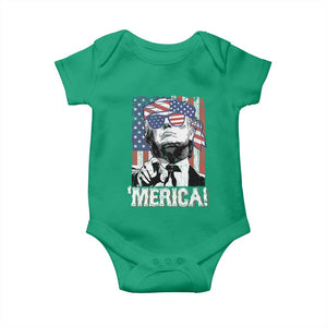 Merica Trump 4th Of July American Flag Baby Onesie TS11 Irish Green Print Your Wear