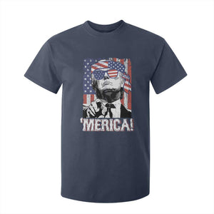 Merica Trump 4th Of July American Flag T Shirt For Kid TS11 Navy Print Your Wear