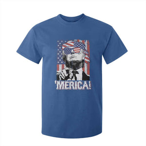 Merica Trump 4th Of July American Flag T Shirt For Kid TS11 Royal Blue Print Your Wear