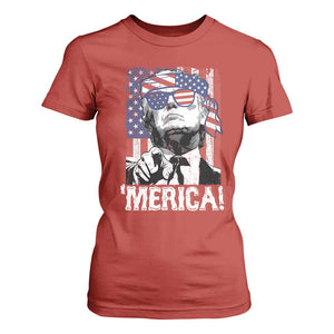 Merica Trump 4th Of July American Flag T Shirt For Women TS11 Red Print Your Wear