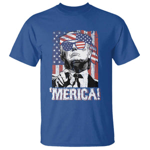 Merica Trump 4th Of July American Flag T Shirt TS11 Royal Blue Print Your Wear