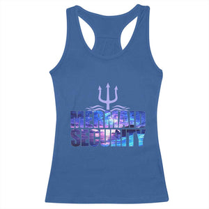 Mermaid Security Racerback Tank Top Funny Mermaid Family Squad TS10 Royal Blue Print Your Wear