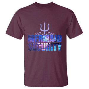 Mermaid Security T Shirt Funny Mermaid Family Squad TS10 Maroon Print Your Wear