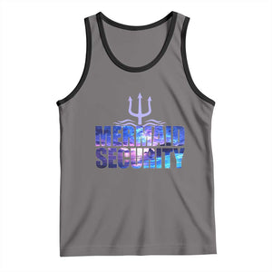 Mermaid Security Tank Top Funny Mermaid Family Squad TS10 Deep Heather Black Print Your Wear