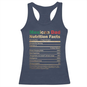 Mexican Dad Racerback Tank Top Regalo Para Papa Nutrition Facts TS10 Navy Print Your Wear