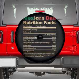 Mexican Dad Spare Tire Cover Regalo Para Papa Nutrition Facts TS10 Black Print Your Wear