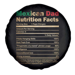 Mexican Dad Spare Tire Cover Regalo Para Papa Nutrition Facts TS10 Print Your Wear