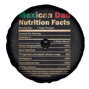 Mexican Dad Spare Tire Cover Regalo Para Papa Nutrition Facts TS10 Print Your Wear