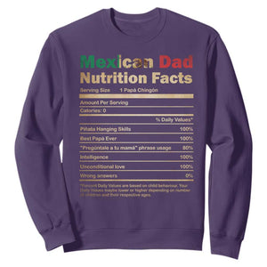 Mexican Dad Sweatshirt Regalo Para Papa Nutrition Facts TS10 Purple Print Your Wear