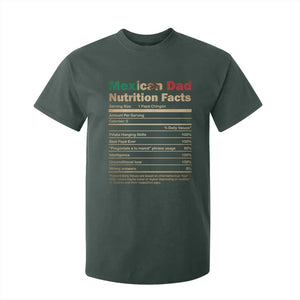 Mexican Dad T Shirt For Kid Regalo Para Papa Nutrition Facts TS10 Dark Forest Green Print Your Wear
