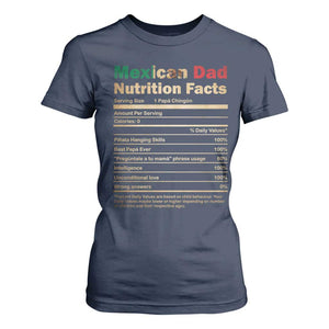 Mexican Dad T Shirt For Women Regalo Para Papa Nutrition Facts TS10 Navy Print Your Wear
