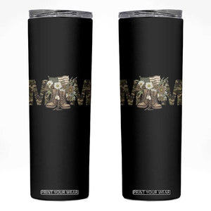 Military Army Mom Floral Combat Shoes Skinny Tumbler TS11 Black Print Your Wear