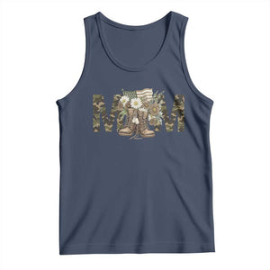 Military Army Mom Floral Combat Shoes Tank Top TS11 Navy Print Your Wear