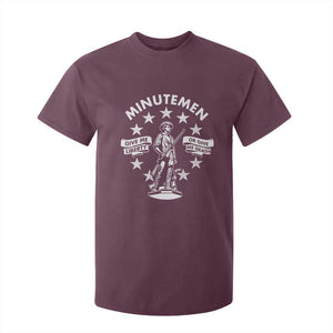Minutemen Give Me Liberty Or Give Me Death T Shirt For Kid US History TS11 Maroon Print Your Wear
