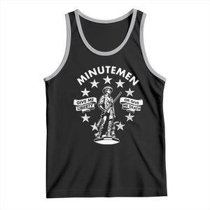 Minutemen Give Me Liberty Or Give Me Death Tank Top US History TS11 Black Athletic Heather Print Your Wear