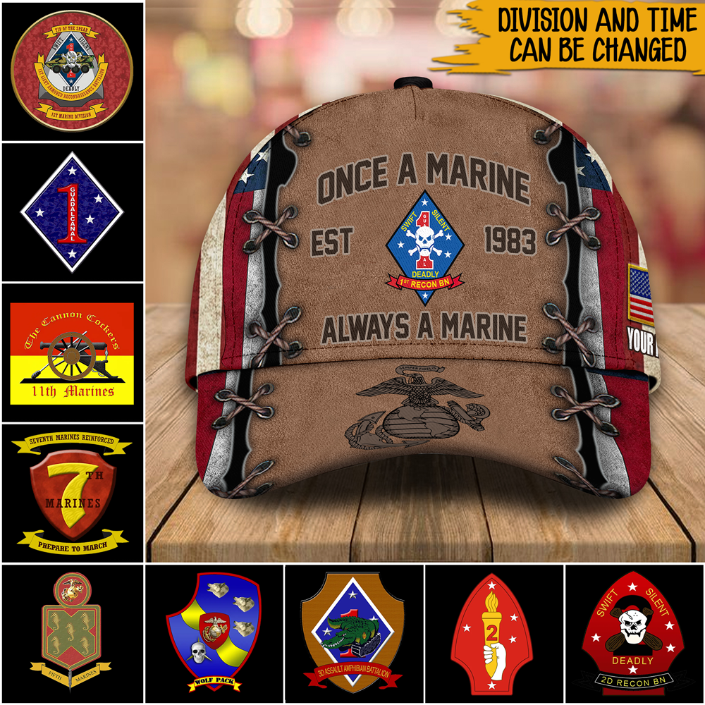 Personalized Veteran Classic Cap Cap Once A Veteran Always A Veteran CTM Classic Cap Universal Fit Custom - Printyourwear