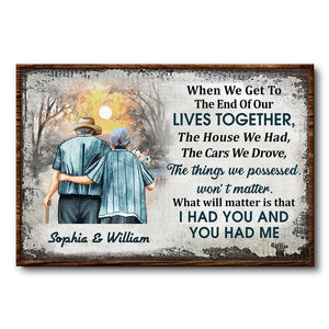 Personalized Family Gift Old Couple When We Get Poster NO.1 CTM Canvas Custom - Printyourwear